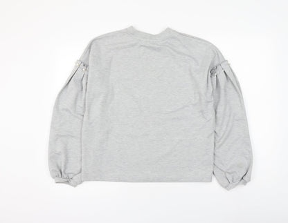 Padini Authentics Womens Grey Cotton Pullover Sweatshirt Size M Pullover
