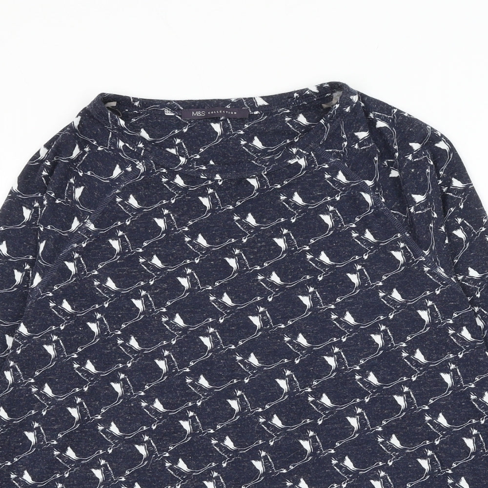 Womens UK Size 12 Marks and Spencer Blue Pullover Jumper