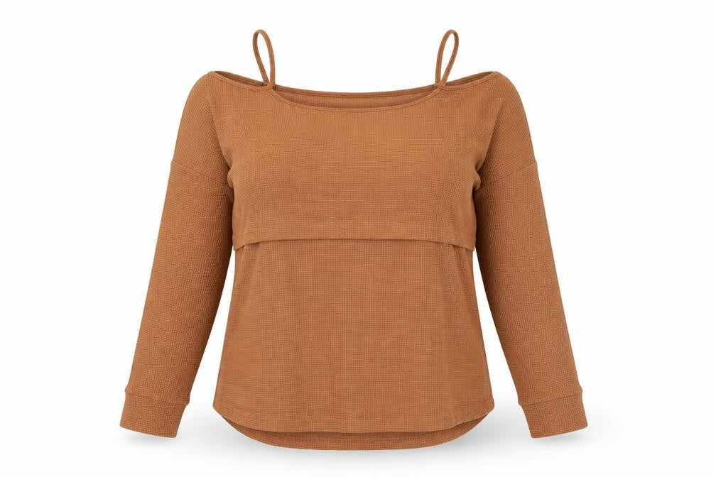 Womens UK Size M Preworn Brown Pullover Jumper