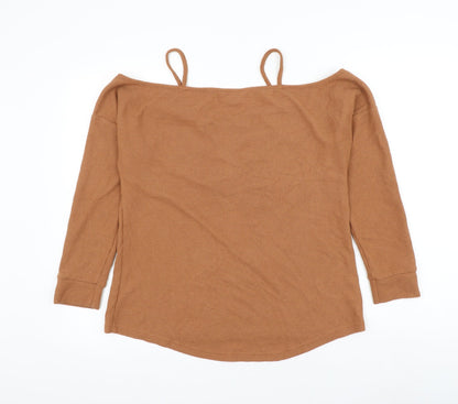 Womens UK Size M Preworn Brown Pullover Jumper