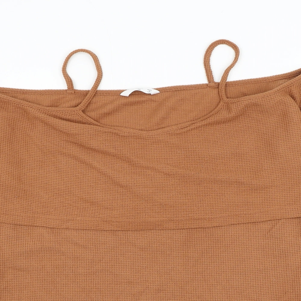 Womens UK Size M Preworn Brown Pullover Jumper