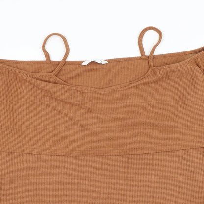 Womens UK Size M Preworn Brown Pullover Jumper