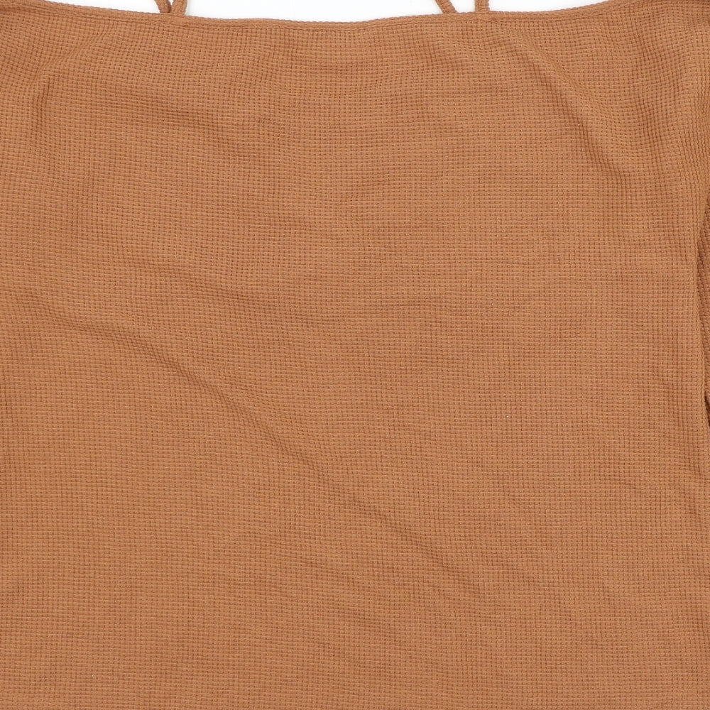 Womens UK Size M Preworn Brown Pullover Jumper