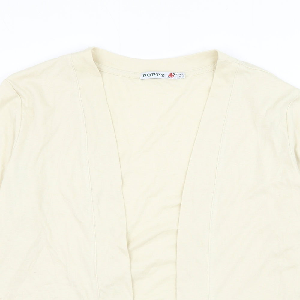 Womens UK Size 16 Poppy Beige Cardigan Jumper
