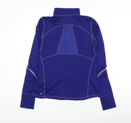 Gap Womens Blue Polyester Pullover Sweatshirt Size M Zip