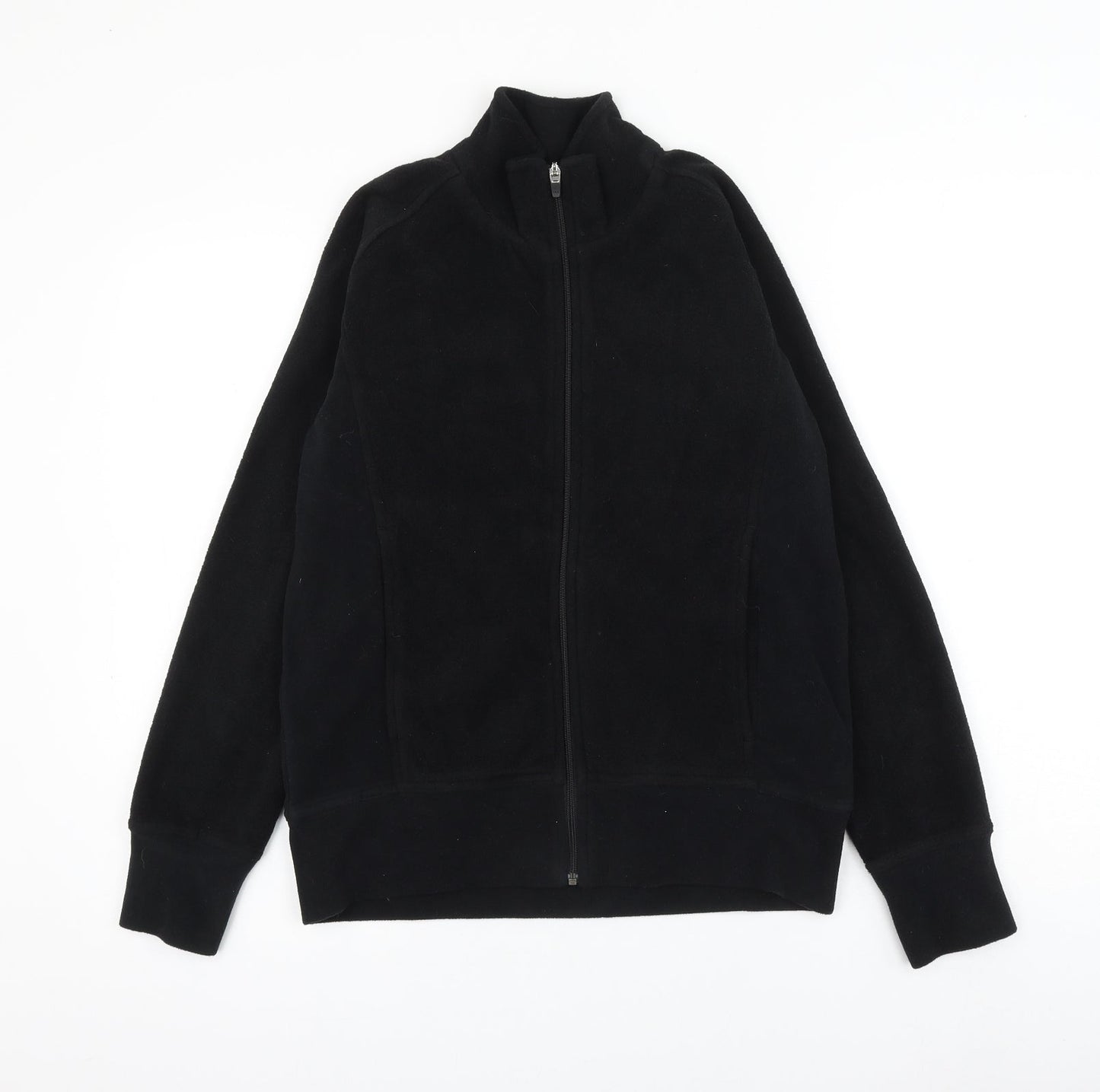 DECATHLON Womens Black Polyester Full Zip Sweatshirt Size 10 Zip