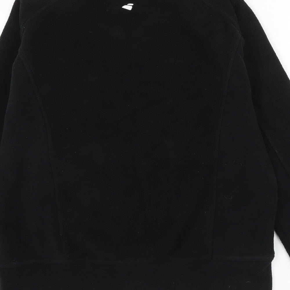 DECATHLON Womens Black Polyester Full Zip Sweatshirt Size 10 Zip