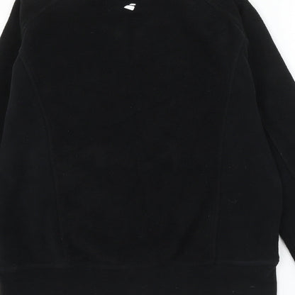 DECATHLON Womens Black Polyester Full Zip Sweatshirt Size 10 Zip