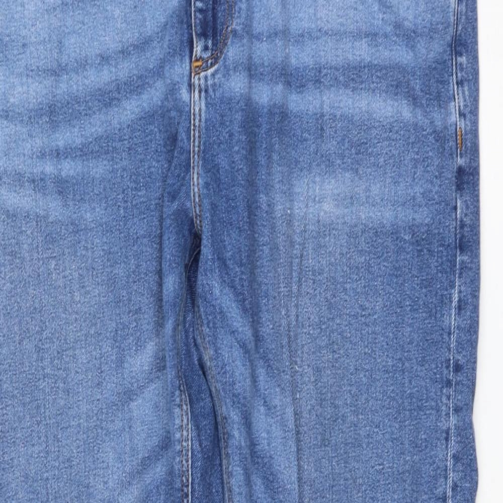ASOS Womens Blue Cotton Straight Jeans Size 36 in L32 in Regular Zip