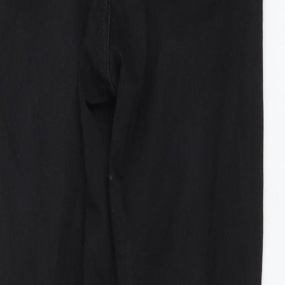 Topshop Womens Black Cotton Skinny Jeans Size 28 in L30 in Regular Zip