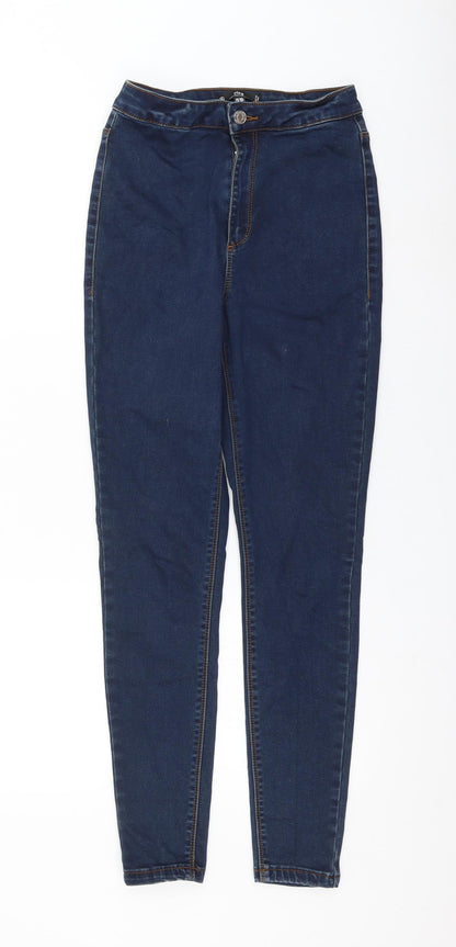 Womens UK Size 10 Vice Regular Fit Skinny Blue Jeans