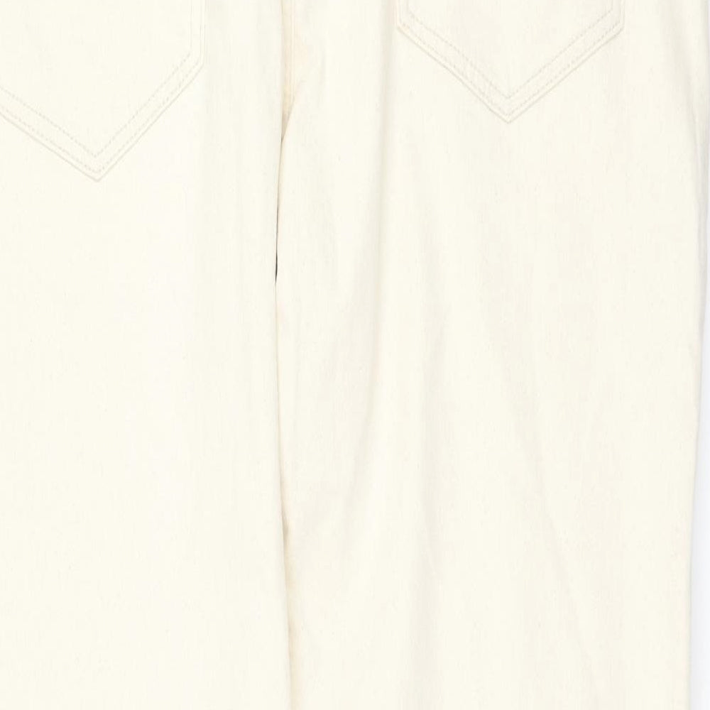Autograph Womens Ivory Cotton Tapered Jeans Size 40 in L31 in Regular Zip