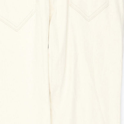 Autograph Womens Ivory Cotton Tapered Jeans Size 40 in L31 in Regular Zip