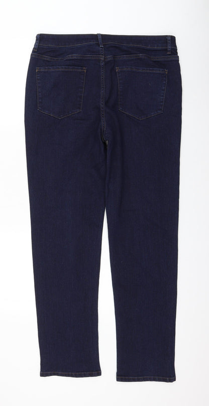 incorporate Wear Womens Blue Cotton Straight Jeans Size 34 in L30 in Regular Zip