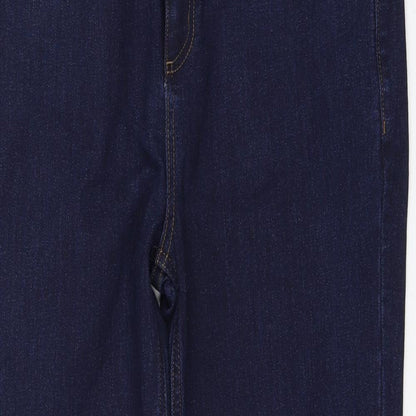 incorporate Wear Womens Blue Cotton Straight Jeans Size 34 in L30 in Regular Zip
