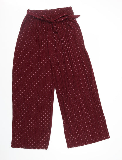 Womens UK Size 10 Preworn Regular Fit  Red Trousers