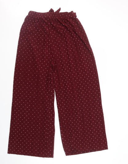 Womens UK Size 10 Preworn Regular Fit  Red Trousers
