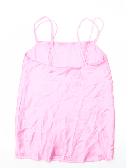 Zara Womens Pink Polyester A-Line Size XL Cowl Neck Pullover