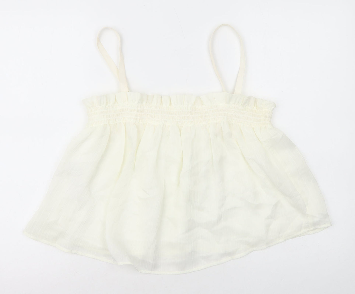 Womens UK Size M Mango White Camisole T-Shirt