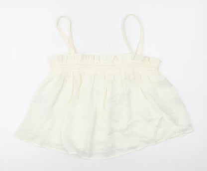 Womens UK Size M Mango White Camisole T-Shirt
