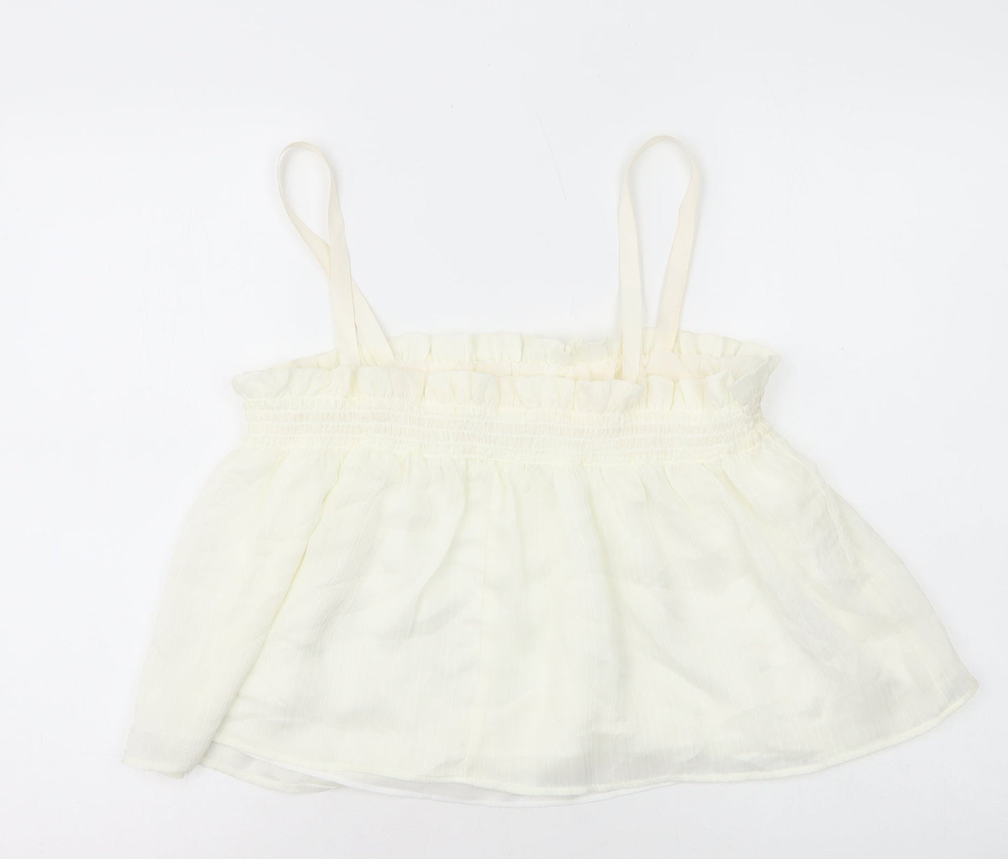 Womens UK Size M Mango White Camisole T-Shirt