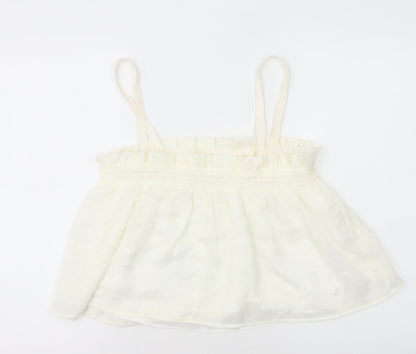 Womens UK Size M Mango White Camisole T-Shirt