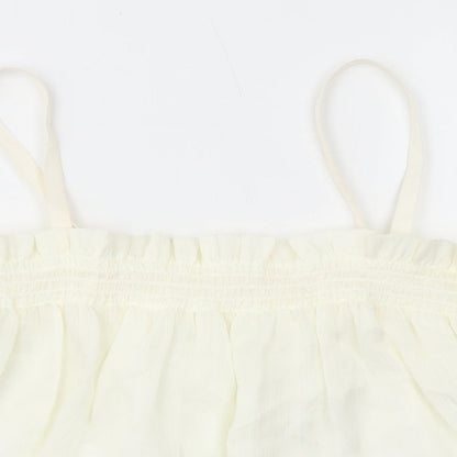 Womens UK Size M Mango White Camisole T-Shirt