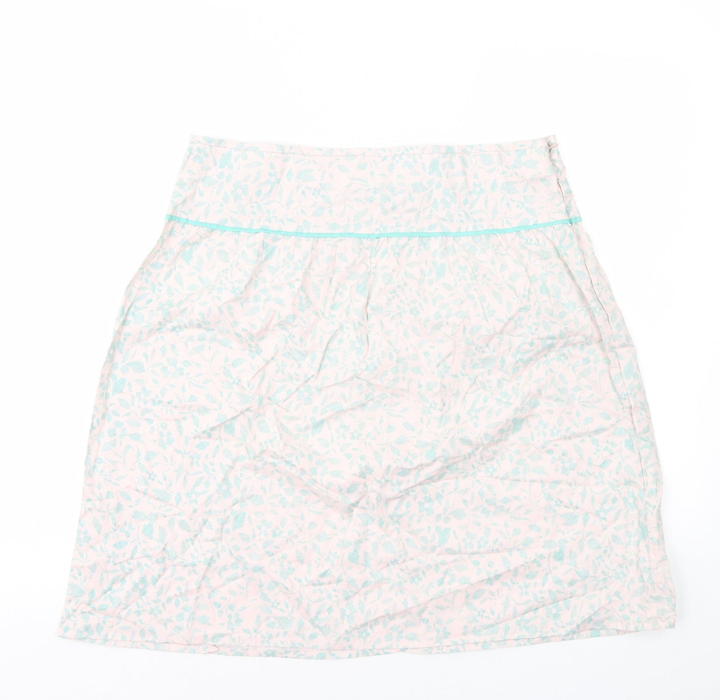 MK Womens Multicoloured Geometric Cotton A-Line Skirt Size 14 Zip