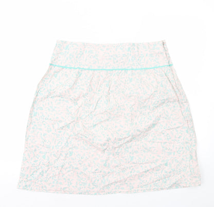 MK Womens Multicoloured Geometric Cotton A-Line Skirt Size 14 Zip