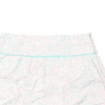 MK Womens Multicoloured Geometric Cotton A-Line Skirt Size 14 Zip
