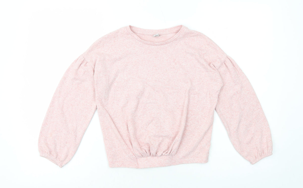 TU Girls Pink Viscose Pullover Sweatshirt Size 9 Years Pullover