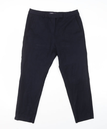 Womens UK Size 14 Marks and Spencer Regular Fit Dress Pants Blue Trousers