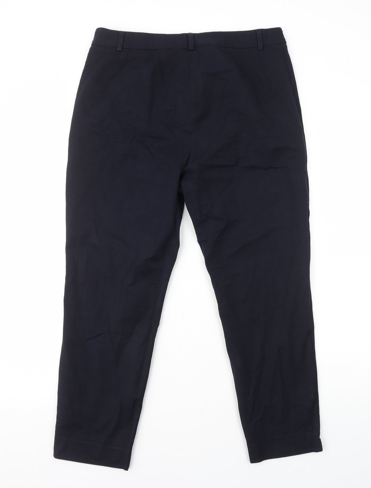 Womens UK Size 14 Marks and Spencer Regular Fit Dress Pants Blue Trousers