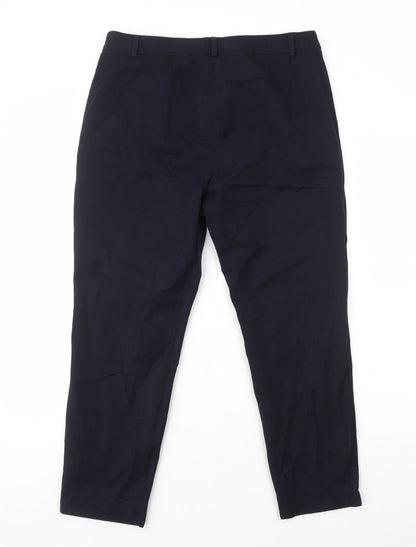 Womens UK Size 14 Marks and Spencer Regular Fit Dress Pants Blue Trousers