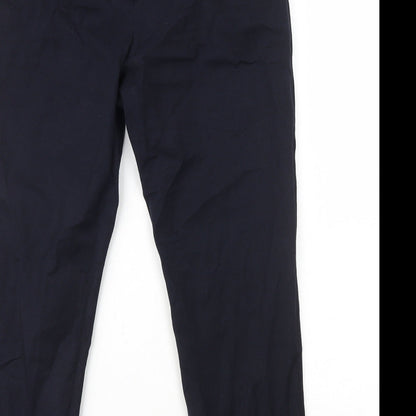 Womens UK Size 14 Marks and Spencer Regular Fit Dress Pants Blue Trousers