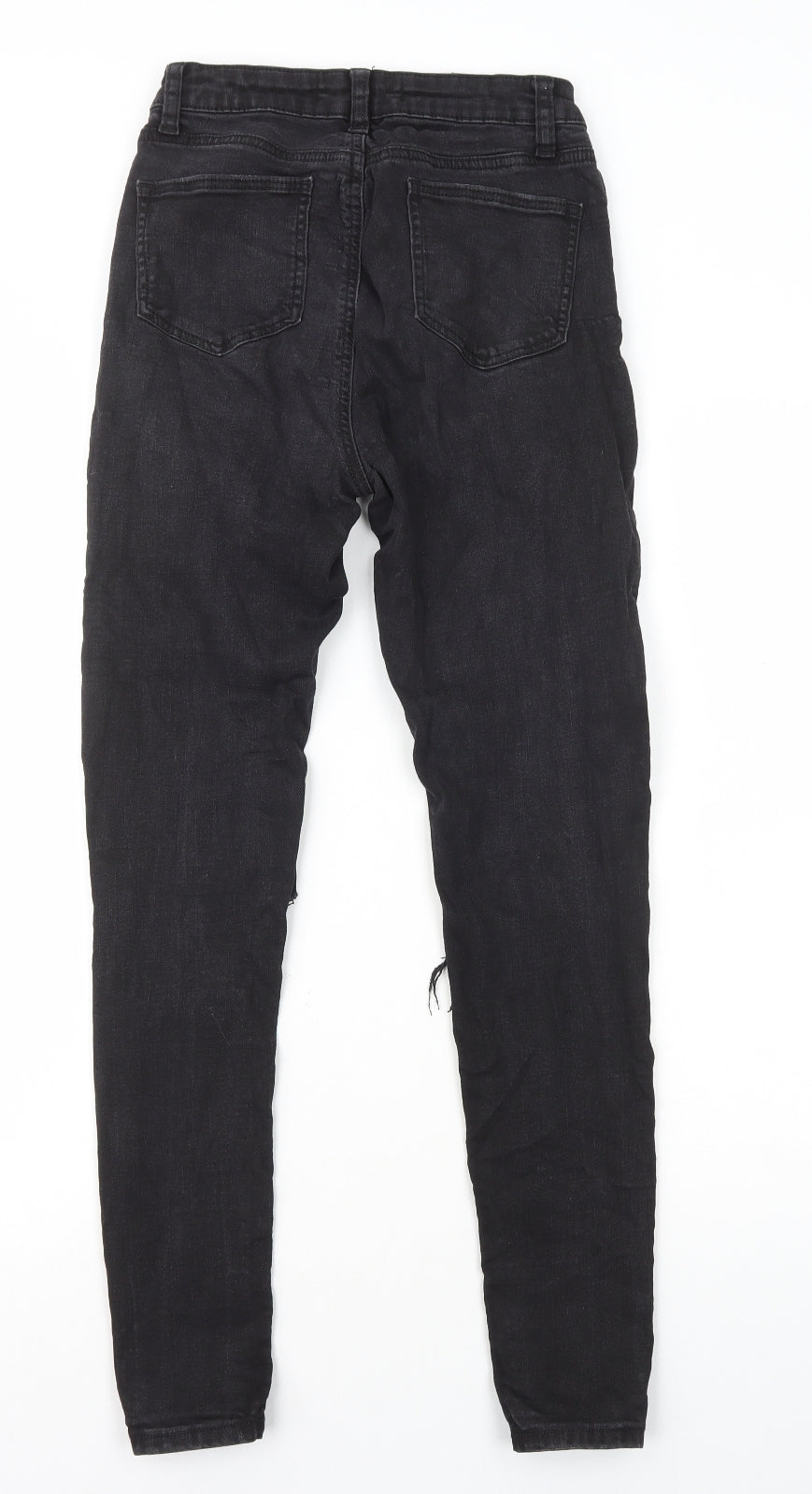 Primark Womens Black Cotton Skinny Jeans Size 6 L27 in Regular Zip