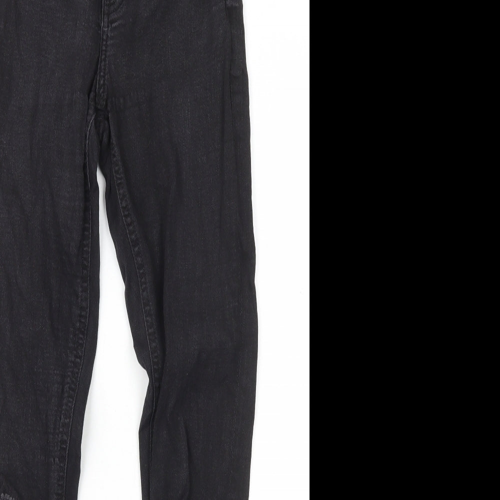 Primark Womens Black Cotton Skinny Jeans Size 6 L27 in Regular Zip