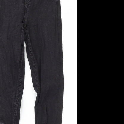 Primark Womens Black Cotton Skinny Jeans Size 6 L27 in Regular Zip