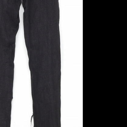 Primark Womens Black Cotton Skinny Jeans Size 6 L27 in Regular Zip