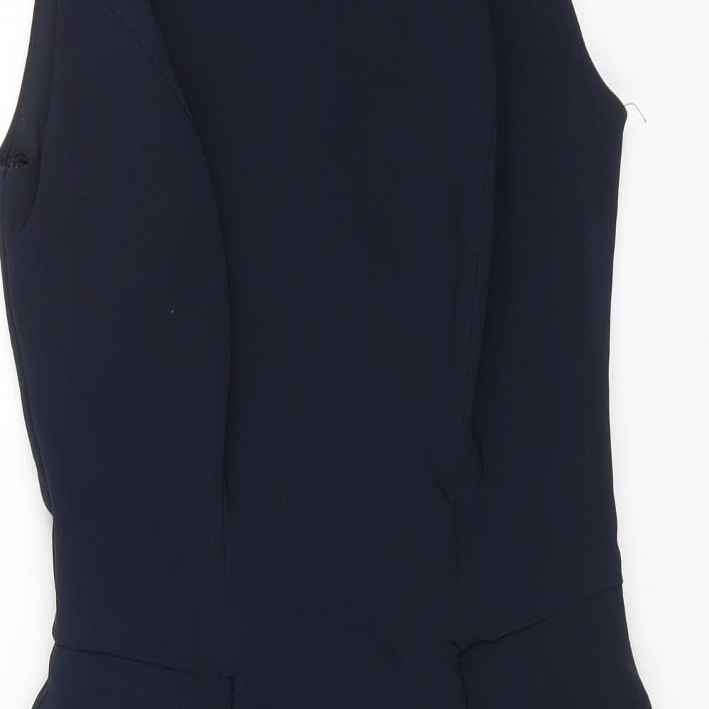 Lost Womens Blue Polyester A-Line Size 10 Round Neck Zip