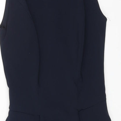 Lost Womens Blue Polyester A-Line Size 10 Round Neck Zip