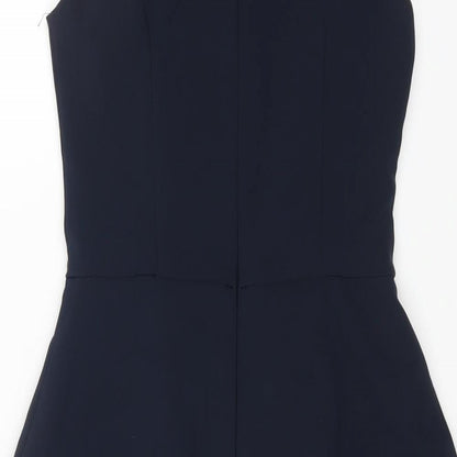 Lost Womens Blue Polyester A-Line Size 10 Round Neck Zip