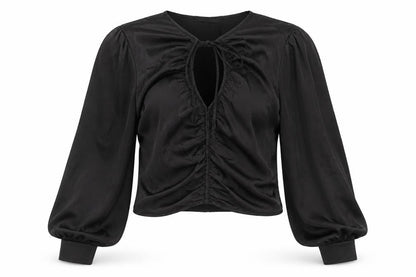 Womens UK Size 12 Boohoo Black Cropped T-Shirt