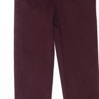Zara Womens Purple Cotton Skinny Jeans Size 6 L29 in Regular Zip