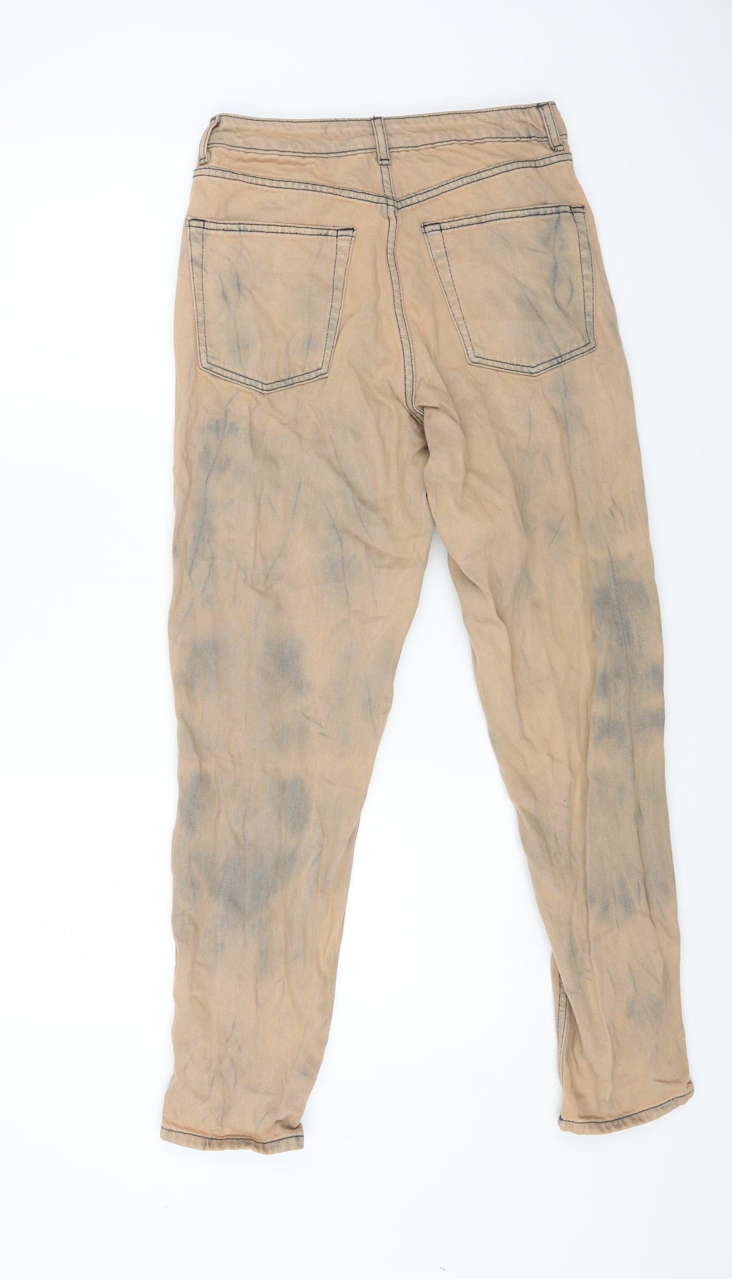 Mens UK Size 28 in Topshop Regular Fit Straight Orange Jeans