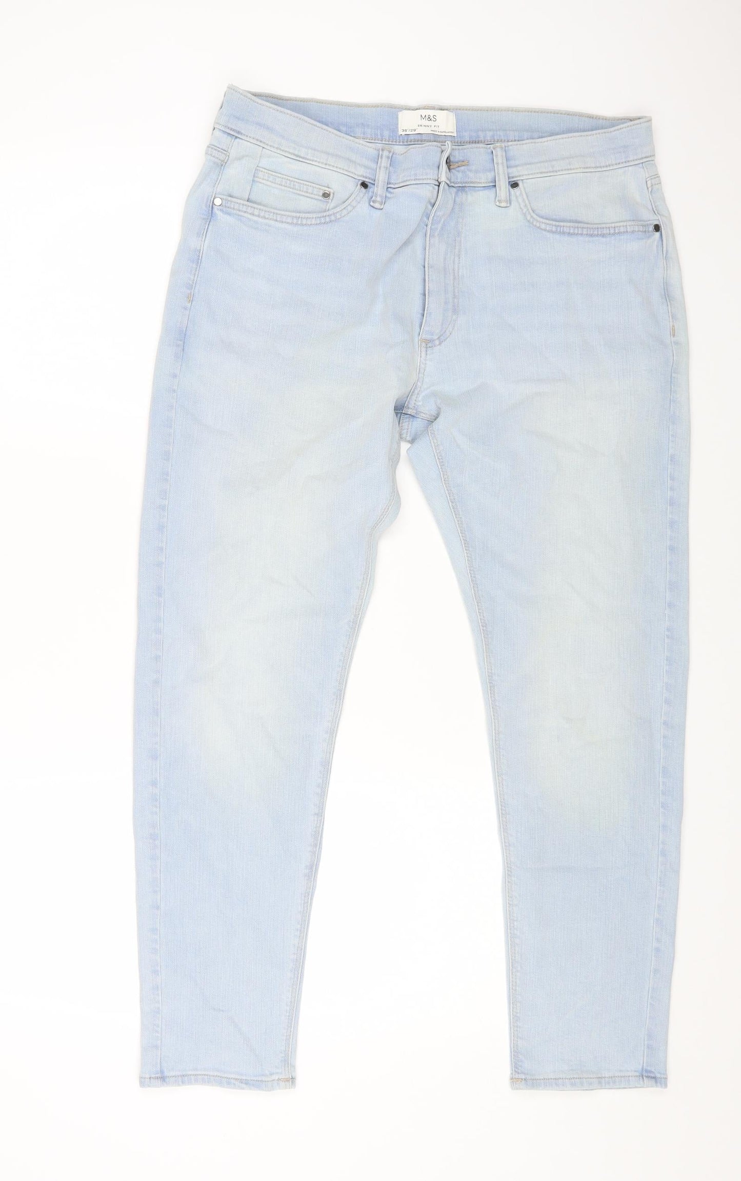Womens UK Size 36 in Marks and Spencer Regular Fit Straight Blue Jeans