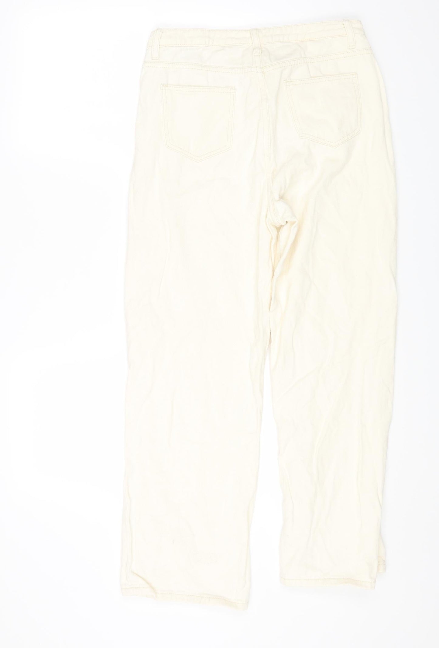 DAYZ Womens Beige Cotton Straight Jeans Size XL L25 in Regular Zip