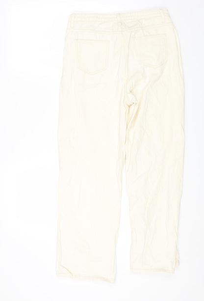DAYZ Womens Beige Cotton Straight Jeans Size XL L25 in Regular Zip