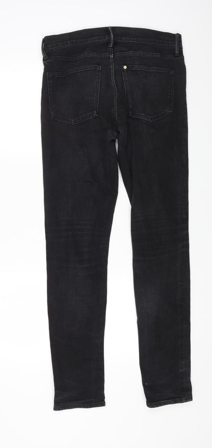 Skinny&Denim Womens Black Cotton Straight Jeans Size 30 in L29 in Regular Zip