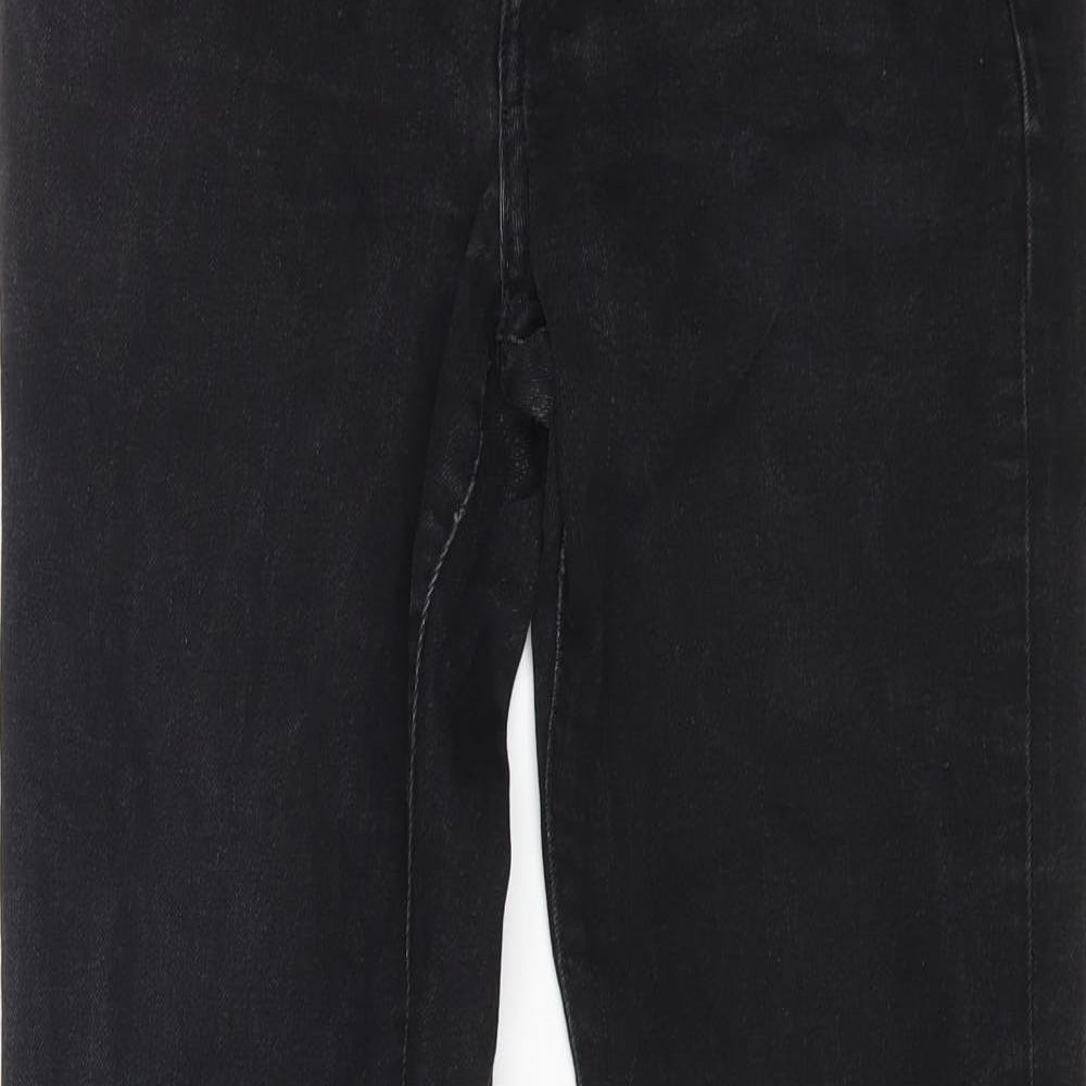 Skinny&Denim Womens Black Cotton Straight Jeans Size 30 in L29 in Regular Zip